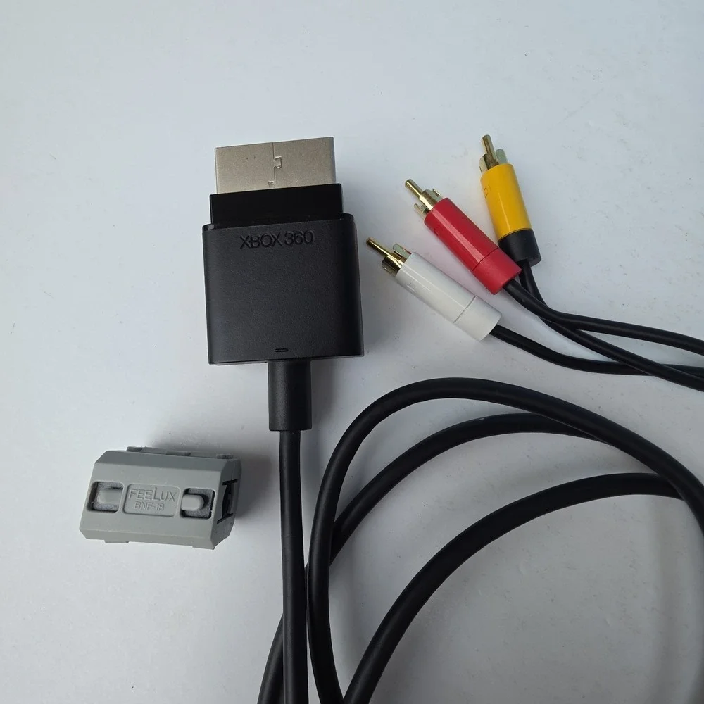 Genuine Official OEM Microsoft XBOX 360 Composite AV Cable X821376-002, 6 FT